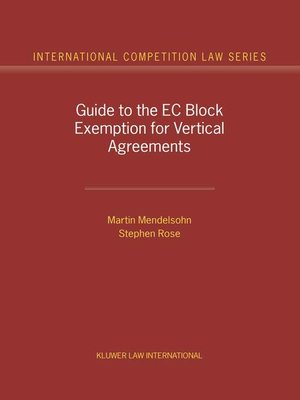 cover image of Guide to the EC Block Exemption for Vertical Agreements